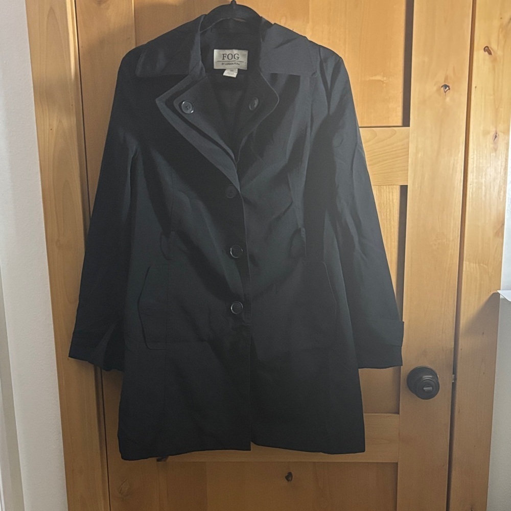 London Fog Women's Black Trench Coat